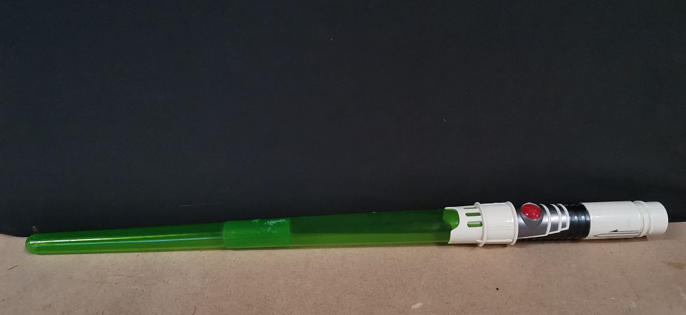Lot 337: Star Wars General Grievous Green Toy Lightsaber