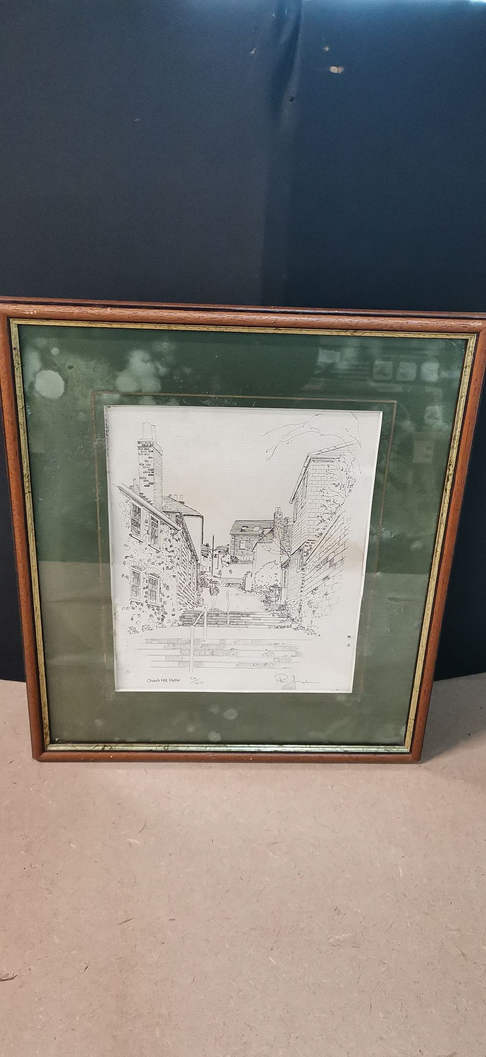 Lot 368: Framed Limited Edition Print Church Hill Hythe 26/100