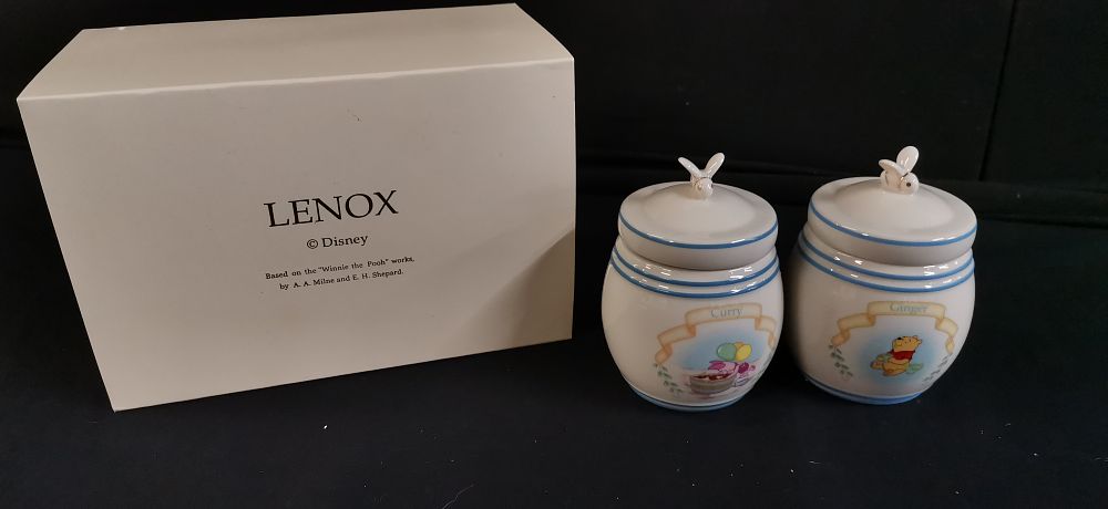 Lot 199: A pair of licensed Disney spice jars from...