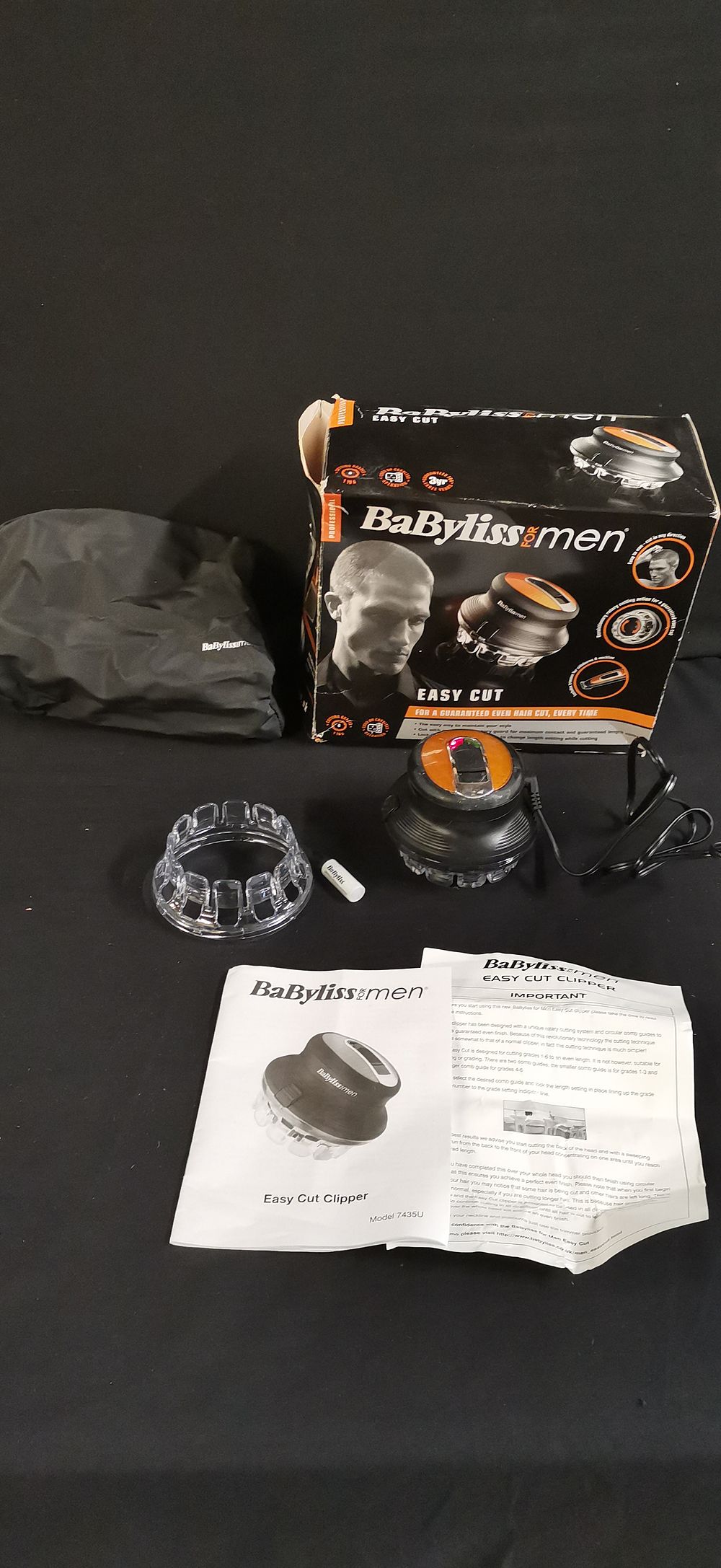 Lot 325: A Collection of BaByliss For Men Easy Cut Clipper Components. Tested for Power