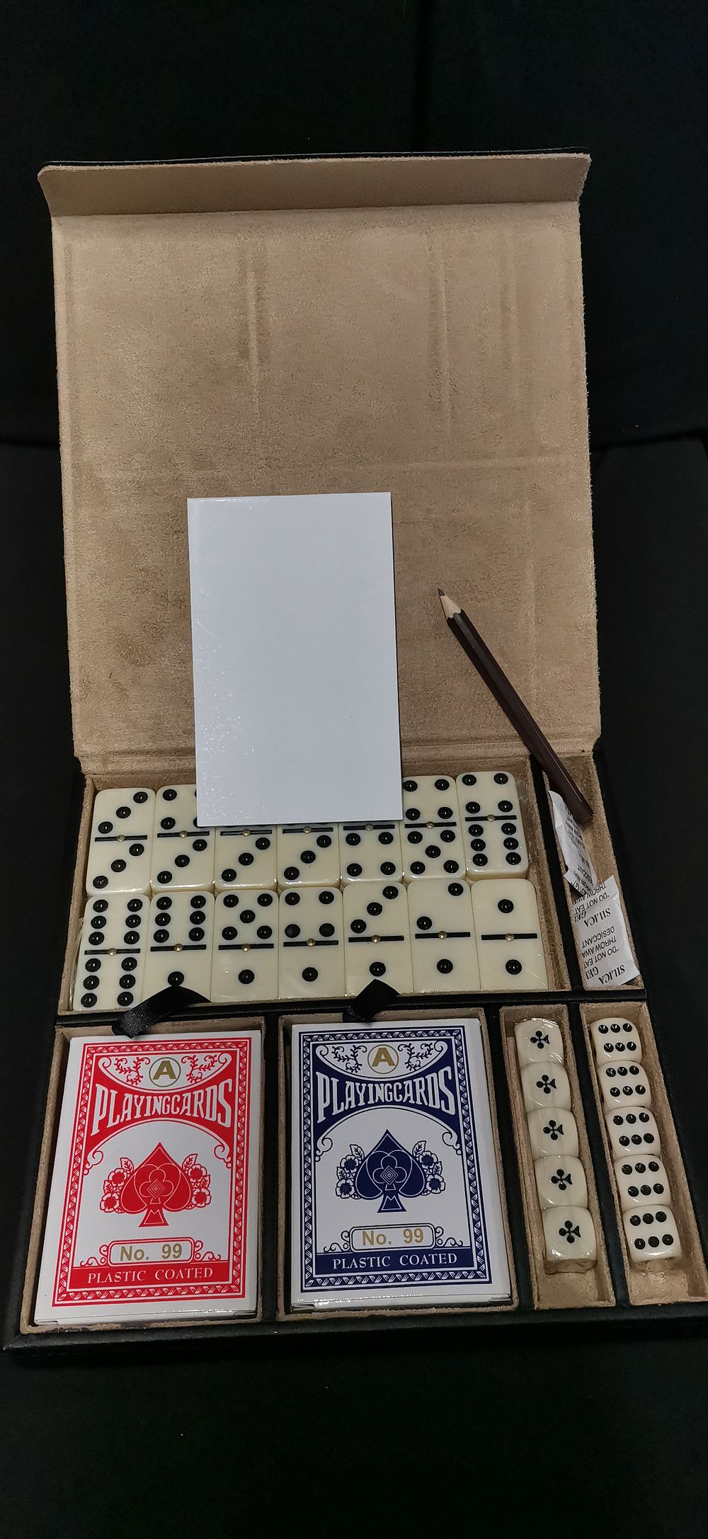 Lot 358: A Multi Game Set with Dominoes Cards and Dice. RRP £21.45