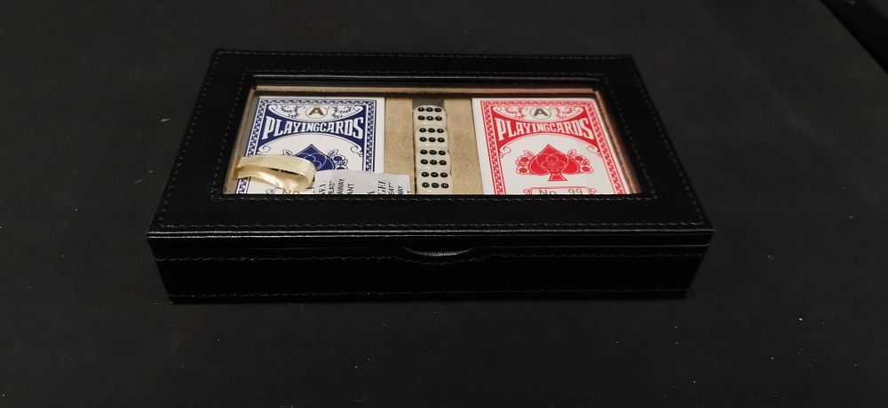 Lot 373: A Dual Deck Playing Card and Dice Gaming Set