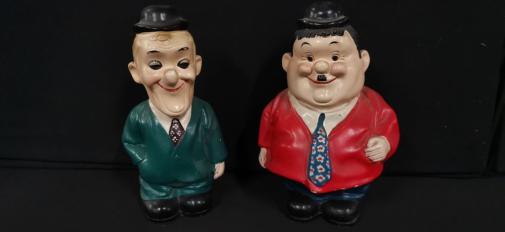 Lot 258: A Pair of Laurel and Hardy Character Money Boxes