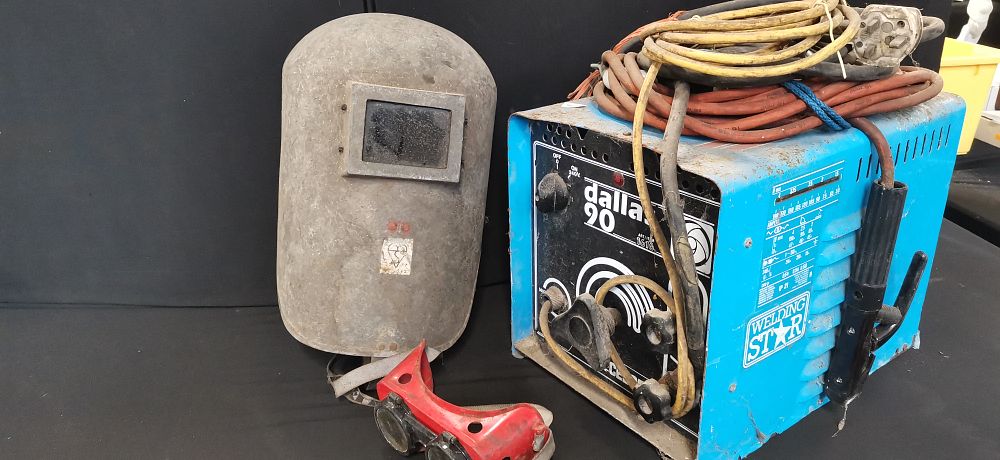 Lot 291: A Cebora Dallas 90 Arc Welder with Welding Accessories.