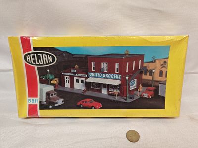Still Sealed Heljan HO Scale Model Building Kit B 811, Ace Auto & Cycle Repairs and United 