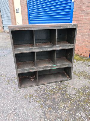 Industrial Metal Pigeon Hole Shelving Unit. COLLECTION ONLY Approx. 92x92x31cm