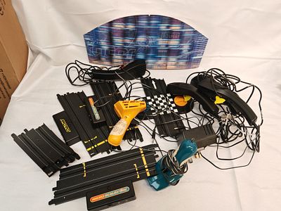 Micro Scalextric H0 Scale Slot Car Track and Controller Collection, c. 1990s-2000s. A varied 