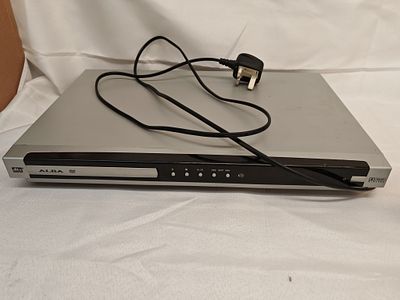 Alba DVD Player, Single Disc Capacity. Manufacturer: Alba. Model: Not visible. Serial: Not 
