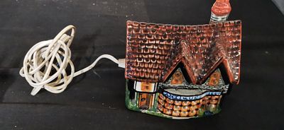 Derek Fowler Studio Ceramic Antiques Shop Night Light. A ceramic house-shaped night light 