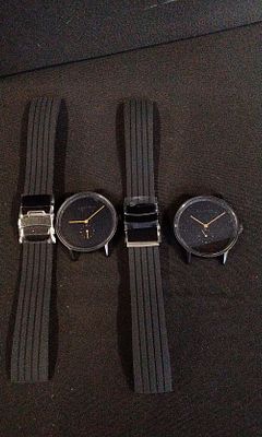 A Collection of Vincero Wristwatches and Rubber Straps. A collection of black Vincero 