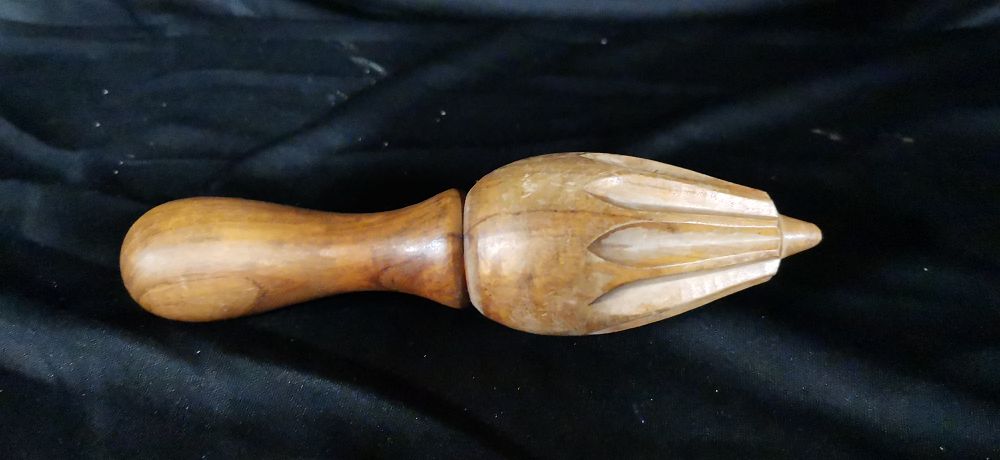 Lot 212: Wooden Hand Held Citrus Reamer Juicer