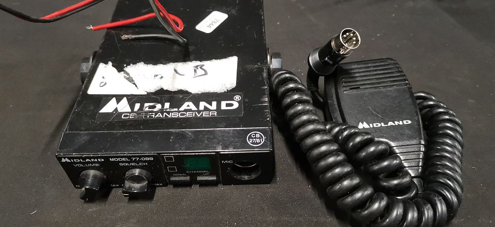 Lot 370: Midland Model 77-099 UK CB Transceiver and Handheld Microphone