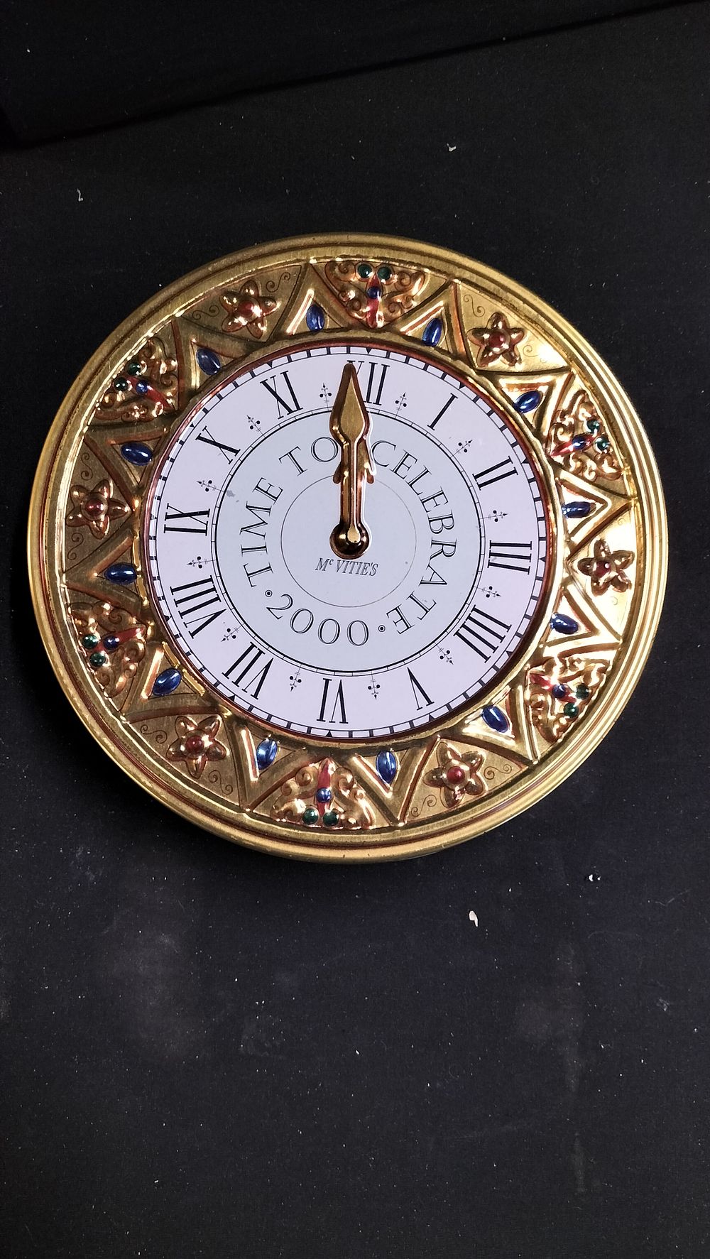Lot 366: McVities Time to Celebrate 2000 Millennium Biscuit Tin, Empty.