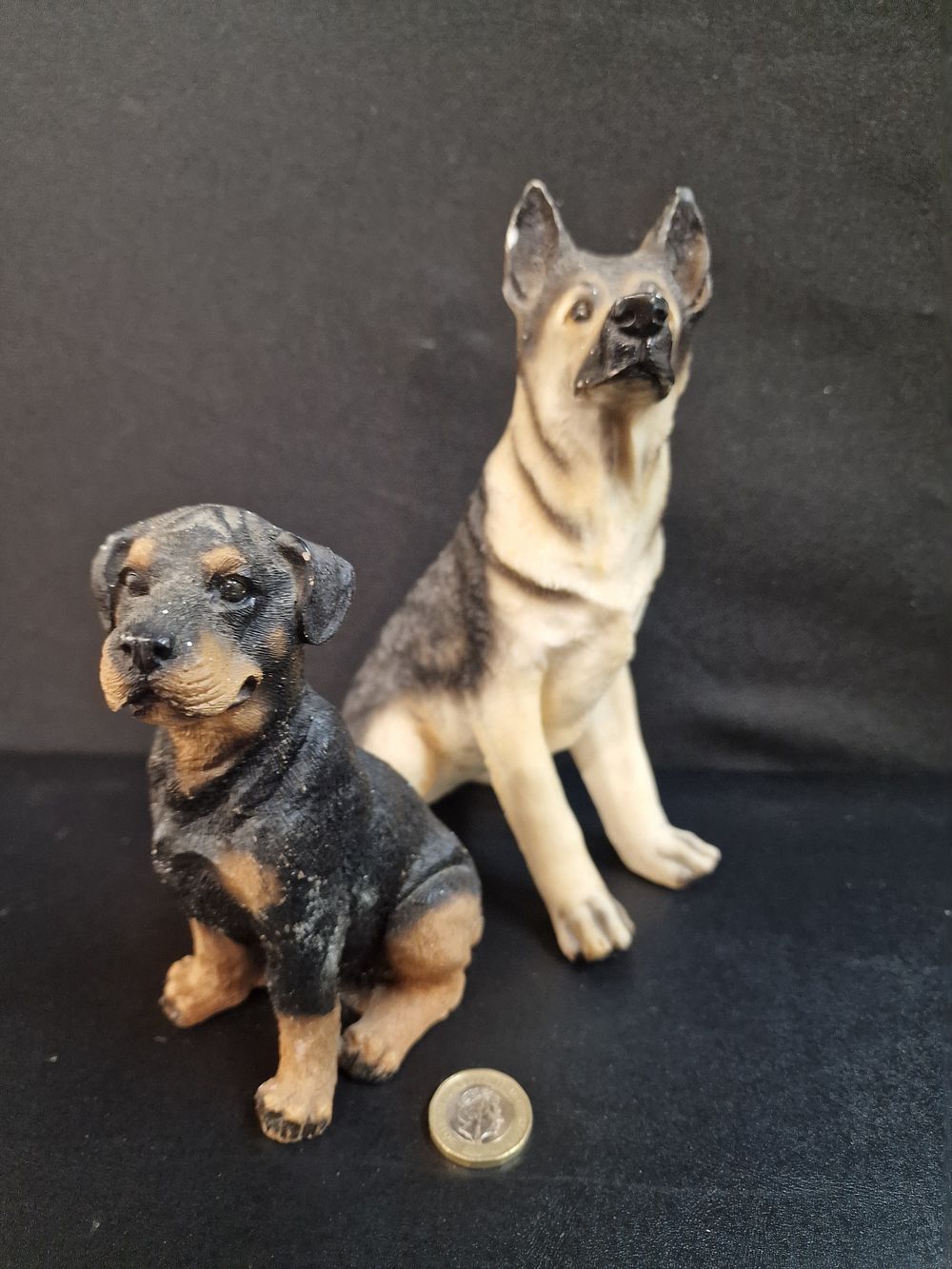 Lot 397: Pair of Resin Dog Figurines