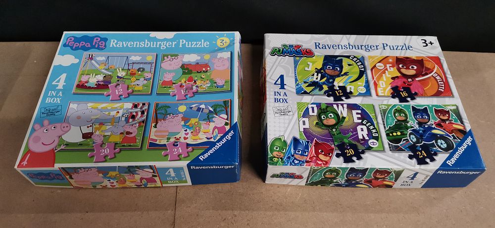 Lot 443: Two Ravensburger 4 in a Box Jigsaw Puzzle Sets