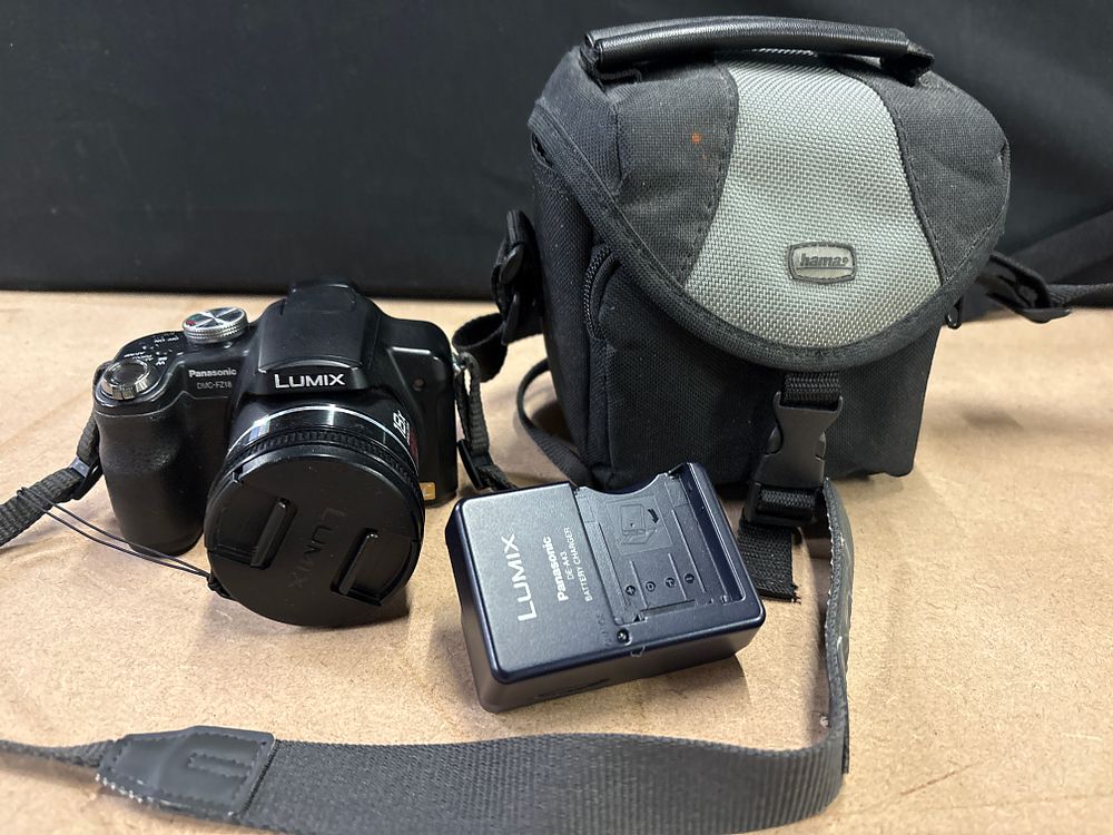 Lot 273: Panasonic Lumix DMC-FZ18 8.1MP Digital Camera with Accessories