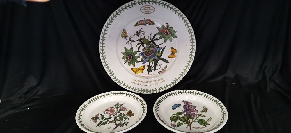 Lot 264: A Trio of Portmeirion Botanic Garden Ceramic Plates