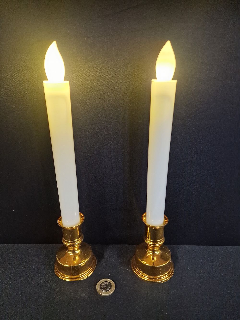 Lot 370: A Pair of Battery Operated LED Window Candles