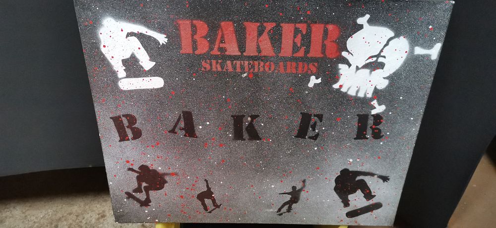 Lot 383: Baker Skateboards Textured Art Board