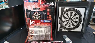 Winmau Lakeside World Championship Edition Professional Darts Set. A collection of Winmau 