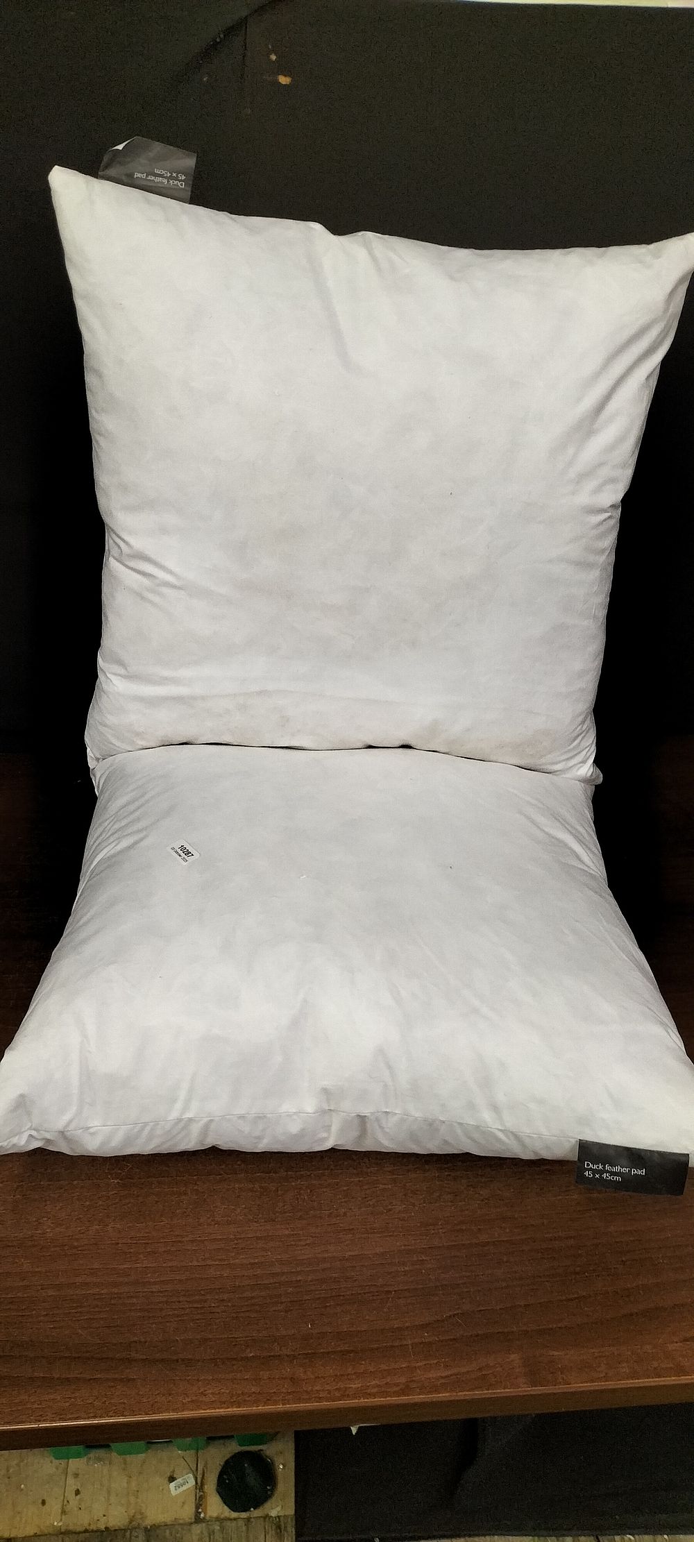 Lot 202: Two Natural Collection Duck Feather Pad 45x45 cm Cushion