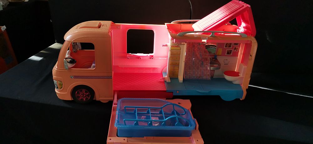 Lot 159: Mattel Barbie Dream Camper Pink Expandable RV Van