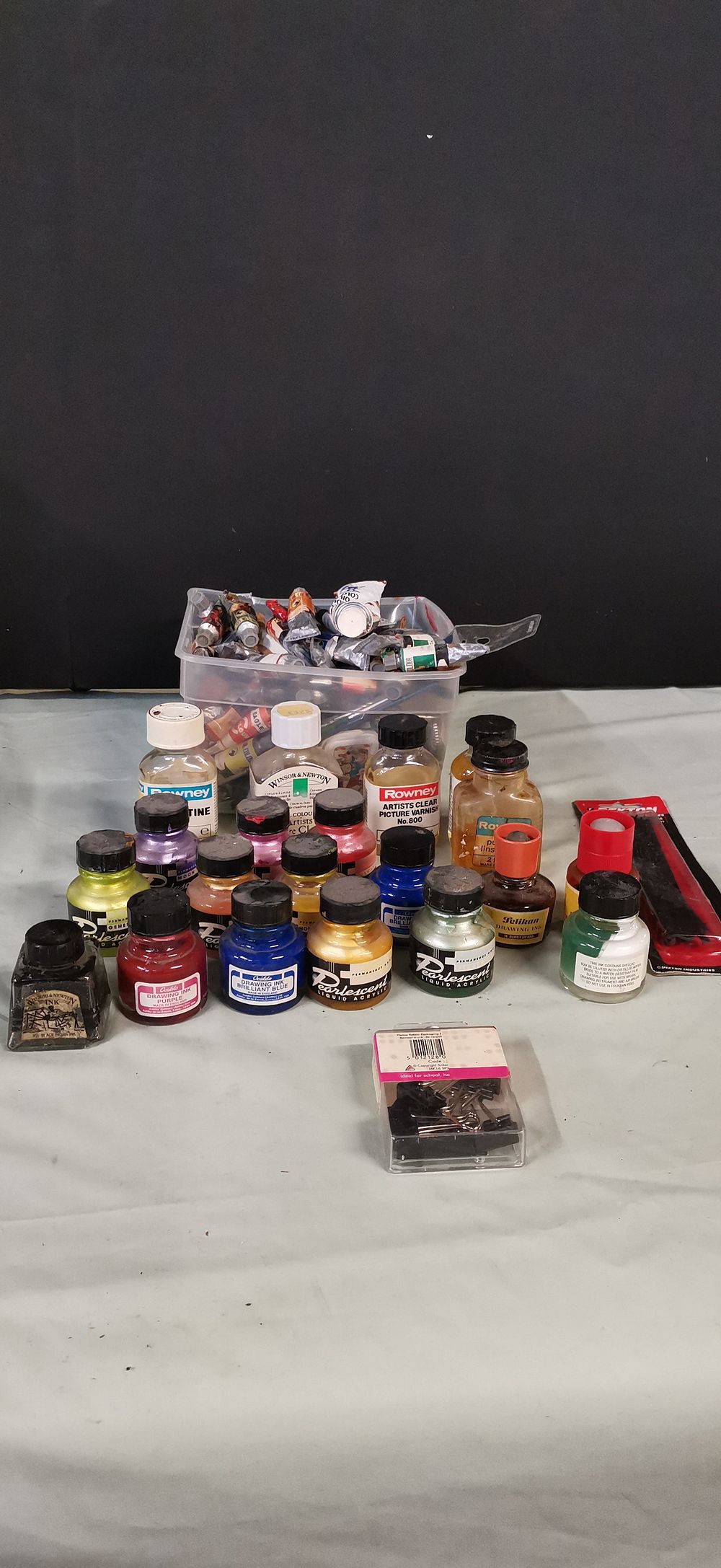 Lot 166: A Collection of Artist Inks, Acrylics and Varnishes