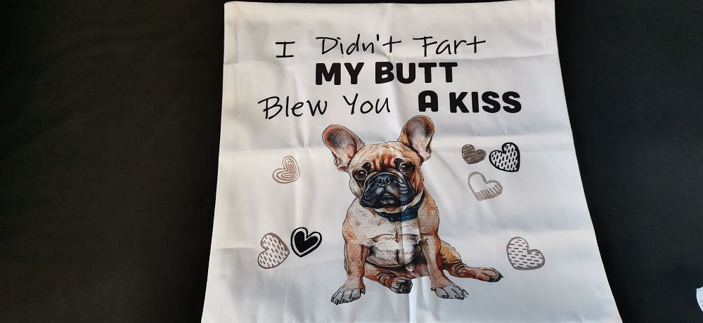 Lot 219: French Bulldog Graphic Print Pillow Cover
