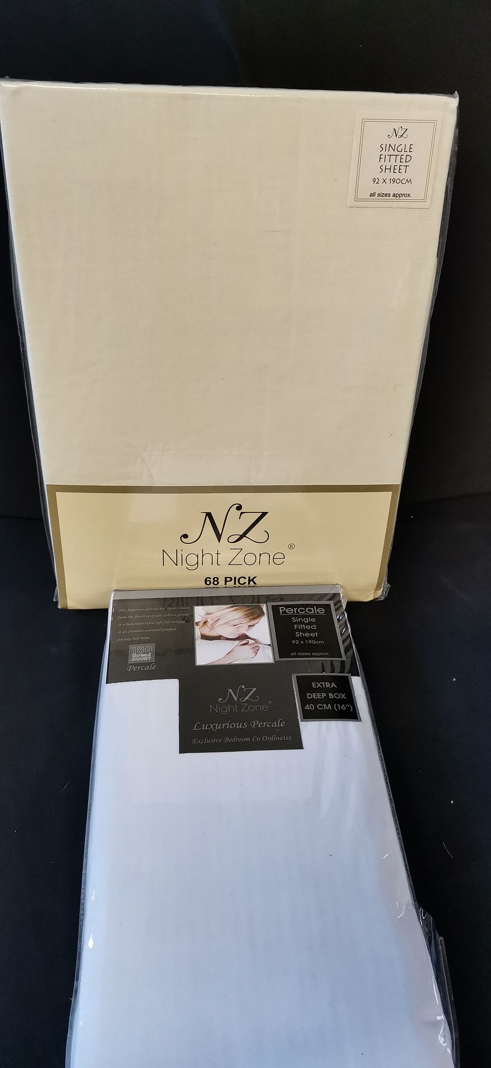 Lot 230: A Pair of NZ Night Zone Single Fitted Sheets