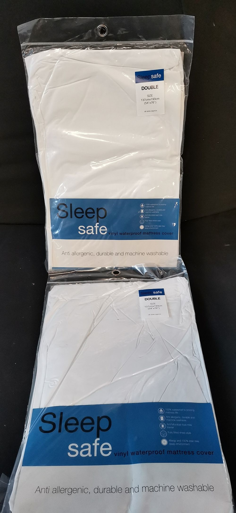 Lot 233: Multiple Sleep Safe Double Vinyl Waterproof Mattress Covers
