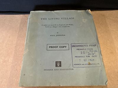 The Living Village by Paul Jennings Uncorrected Proof Copy. A light blue uncorrected proof copy 