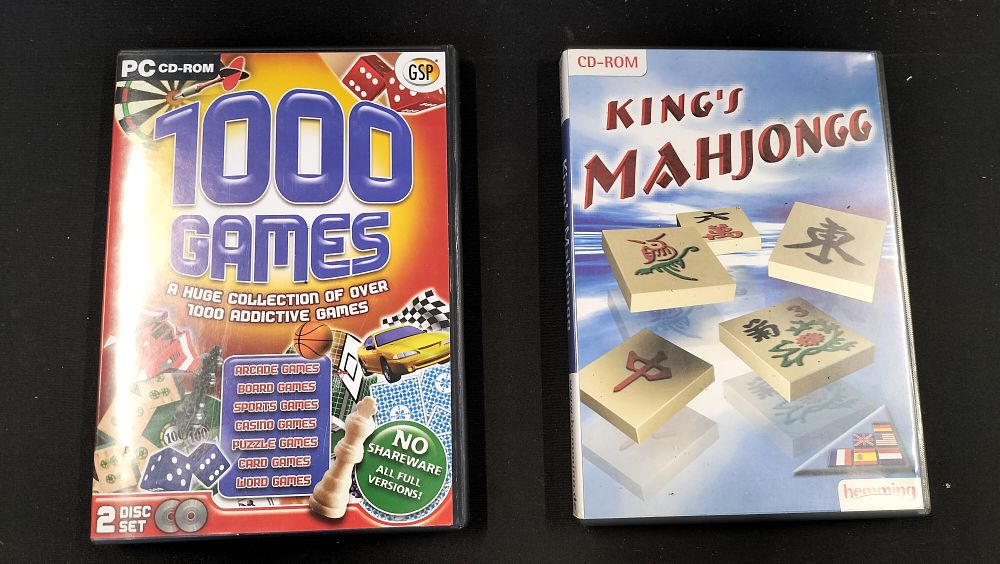 Lot 292: Two PC CD-ROM game collections 1000 Games and King's Mahjongg
