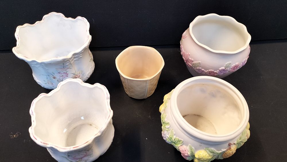 Lot 297: A Collection of Decorative Ceramic Planters
