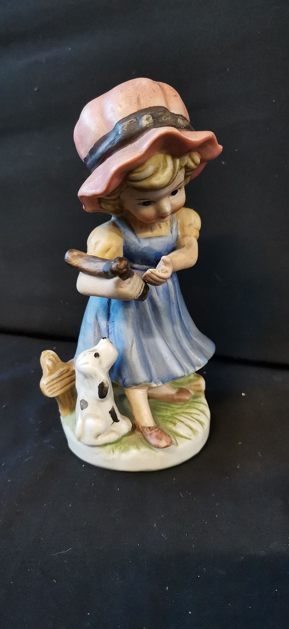 Lot 299: Rayware Ceramic Figurine of a Girl with a Dog