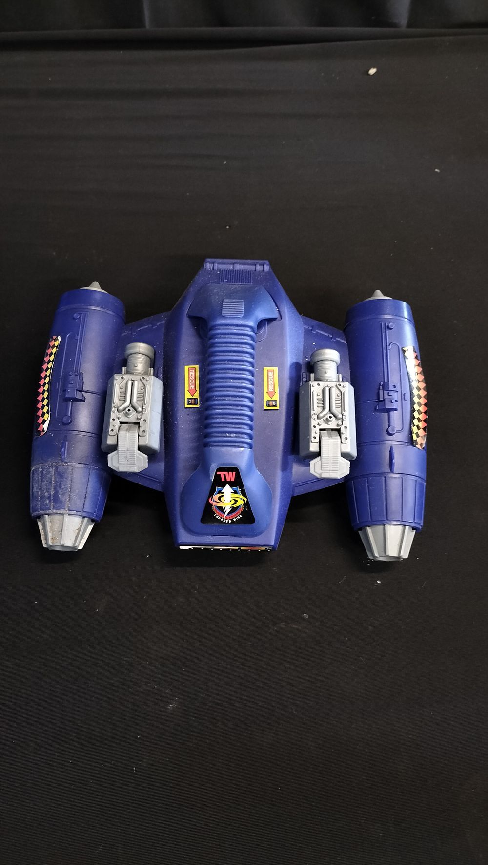 Lot 403: Blue and Grey Plastic Thunder Wing Toy Spaceship