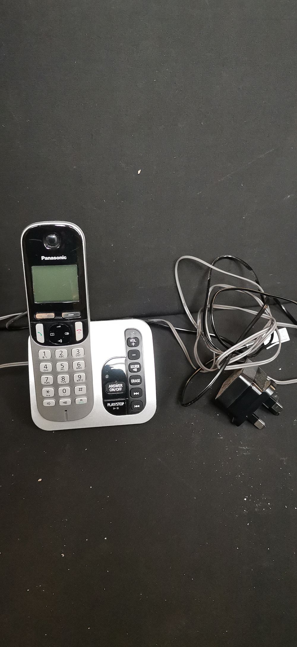 Lot 405: Panasonic Cordless Telephone Handset and Answering Machine Base