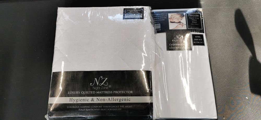 Lot 433: A Collection of Night Zone Super King White Bedding