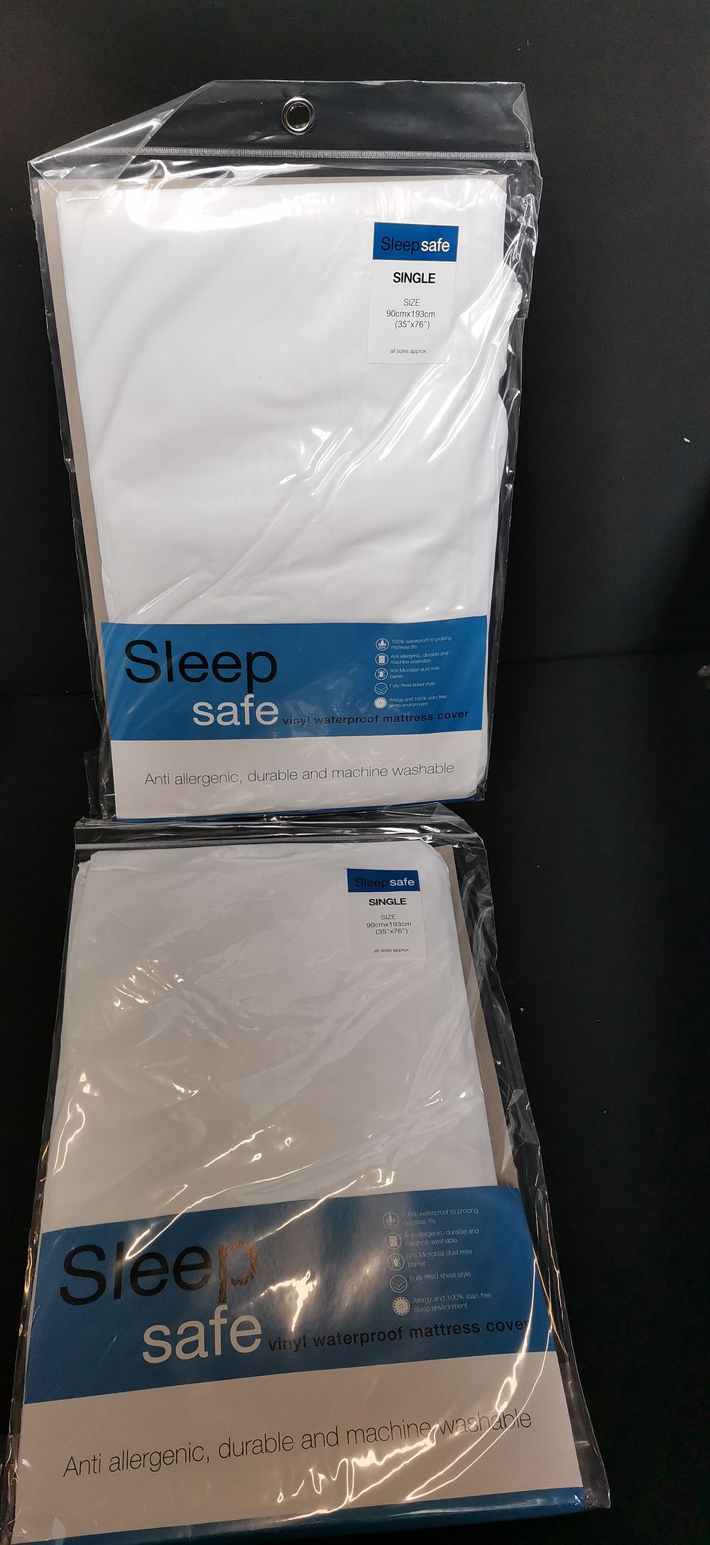 Lot 449: Several Sleep Safe Single Vinyl Waterproof Mattress Covers