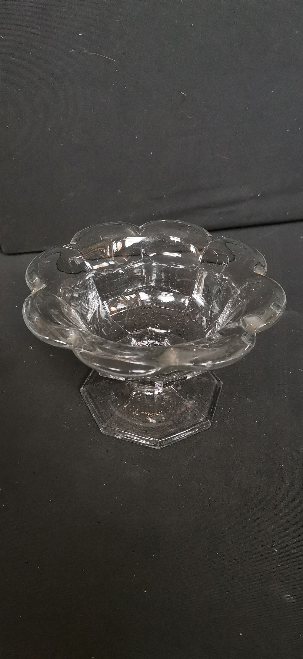 Lot 454: 19th Century American Pressed Flint Glass Pedestal Bowl