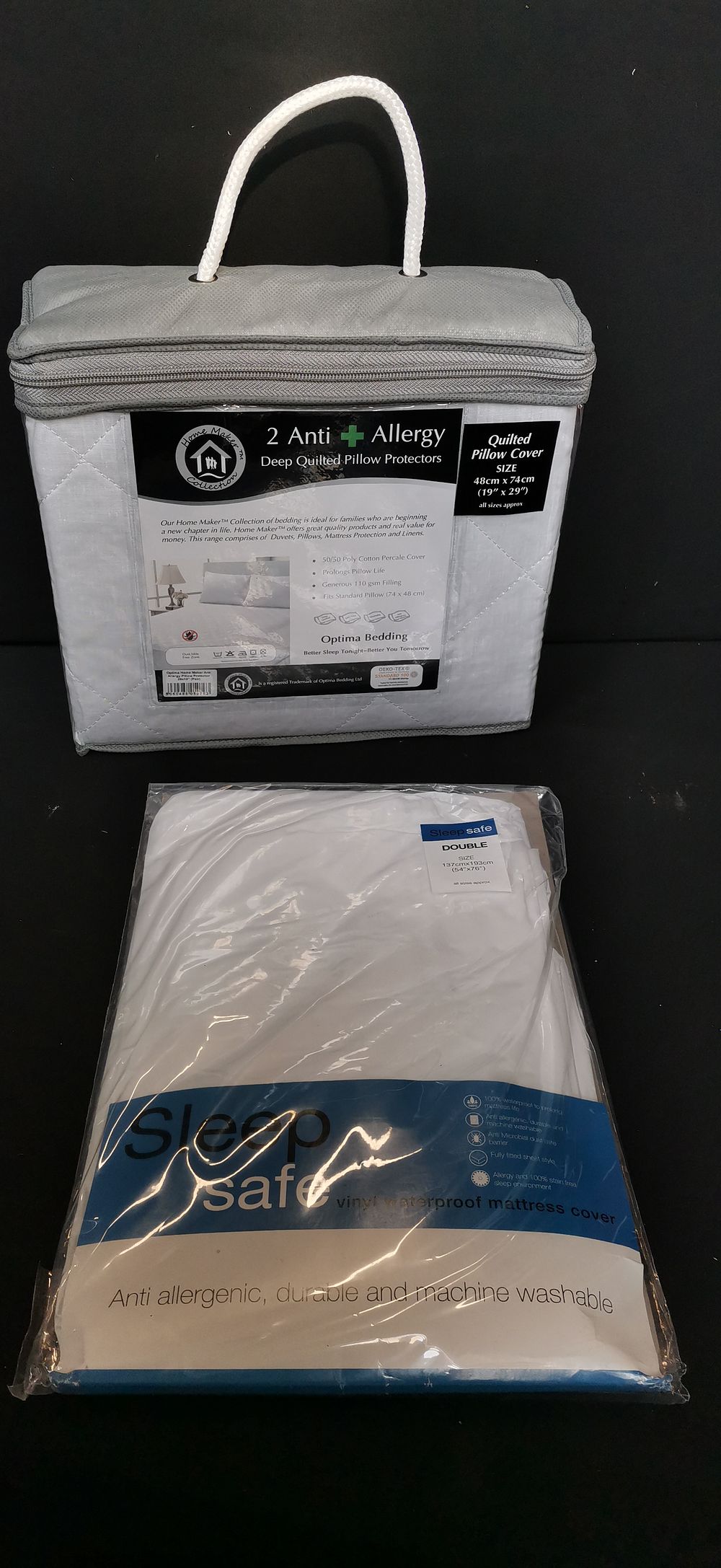 Lot 466: Three Bedding Protection Items Including Pillow Protectors and Mattress Cover