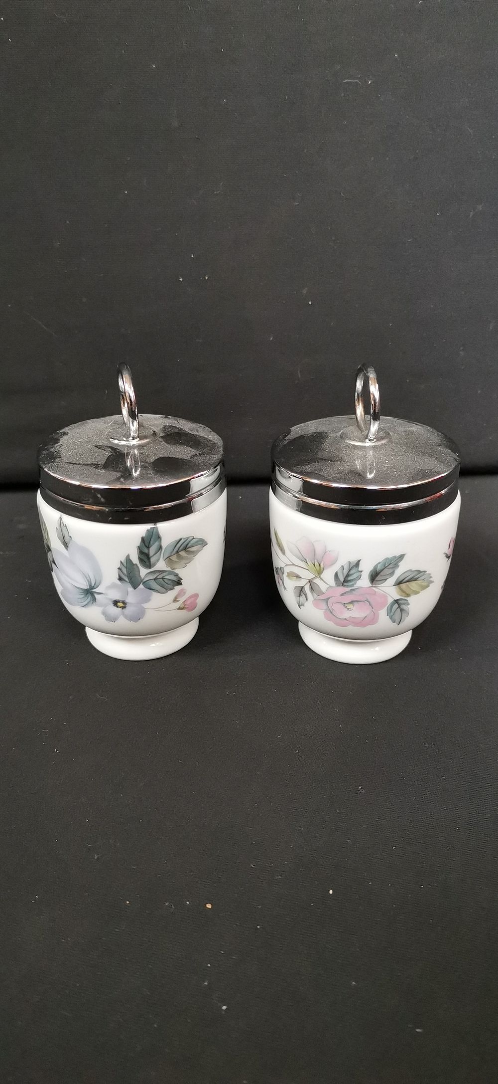 Lot 471: A Pair of Royal Worcester Porcelain Egg Coddlers