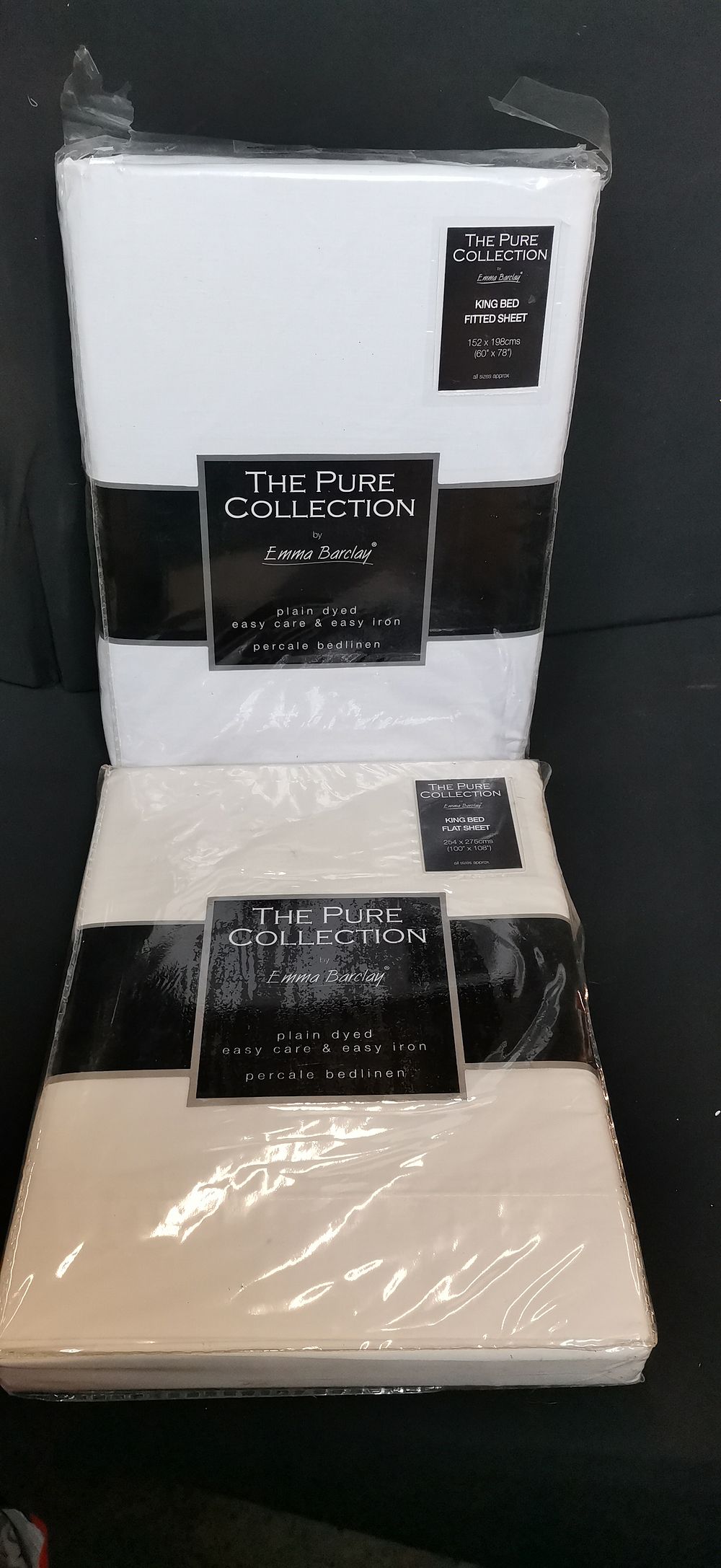 Lot 474: Multiple Emma Barclay King Size Percale Bed Sheets