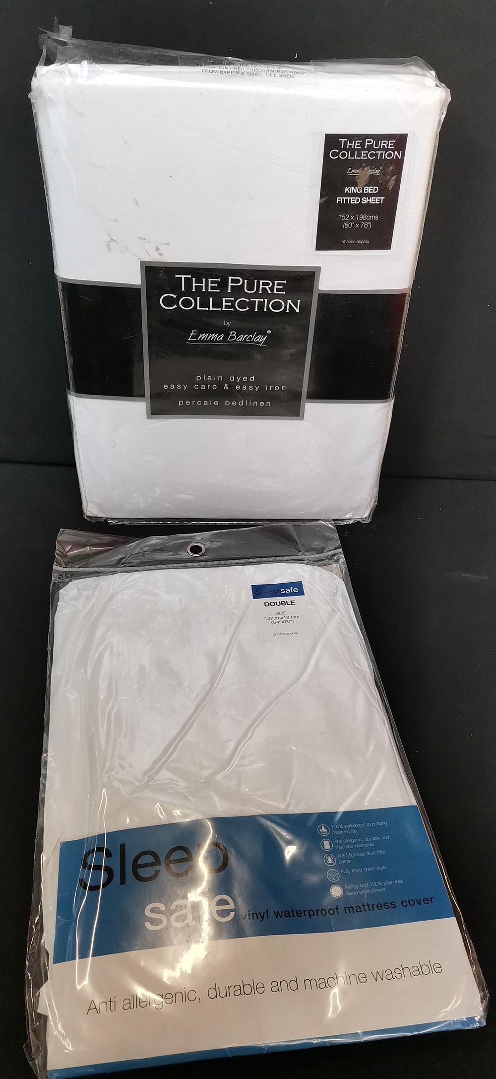 Lot 477: Two White Bedding Items Including King Fitted Sheet