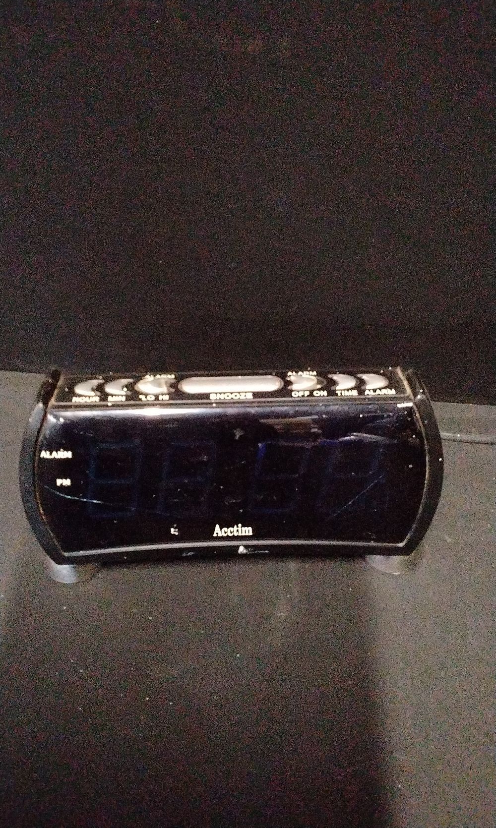Lot 496: Acctim Digital Alarm Clock with Blue LED Display