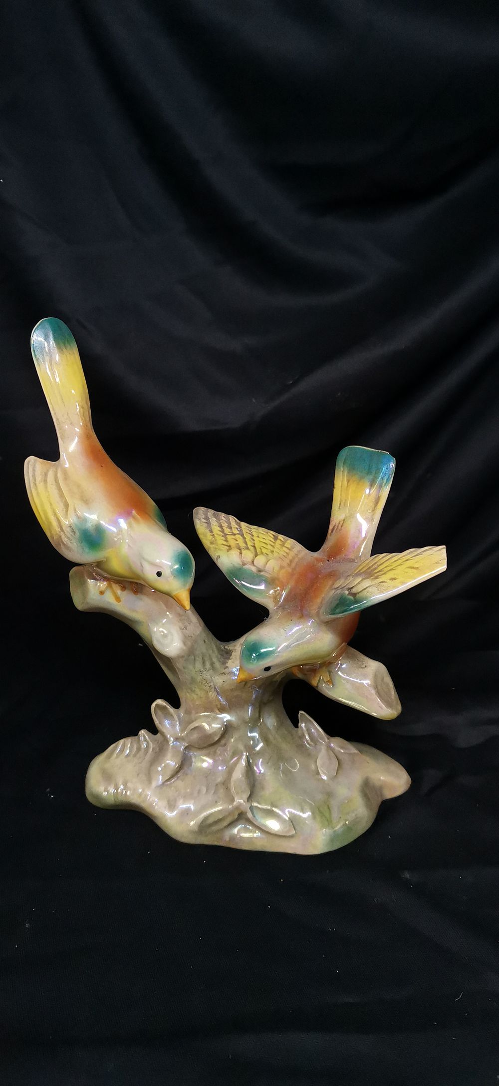 Lot 258: Jema Holland Lustreware Ceramic Two Birds Figurine