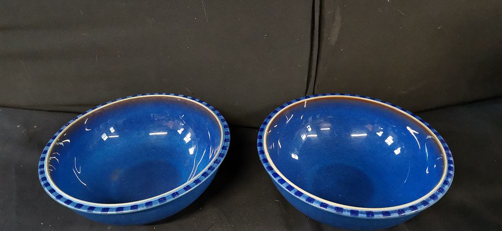 Lot 345: A Pair of Denby Reflex Blue Ceramic Bowls