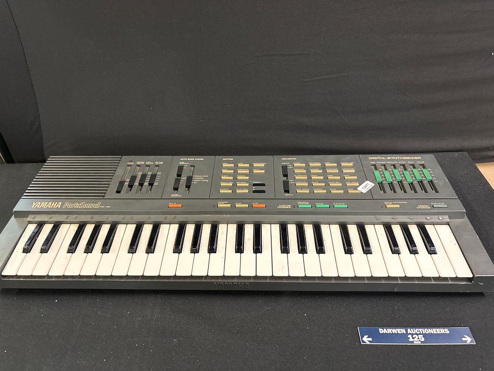 Lot 209: Yamaha PortaSound PSS-380 Digital FM Synthesizer Keyboard, circa 1989