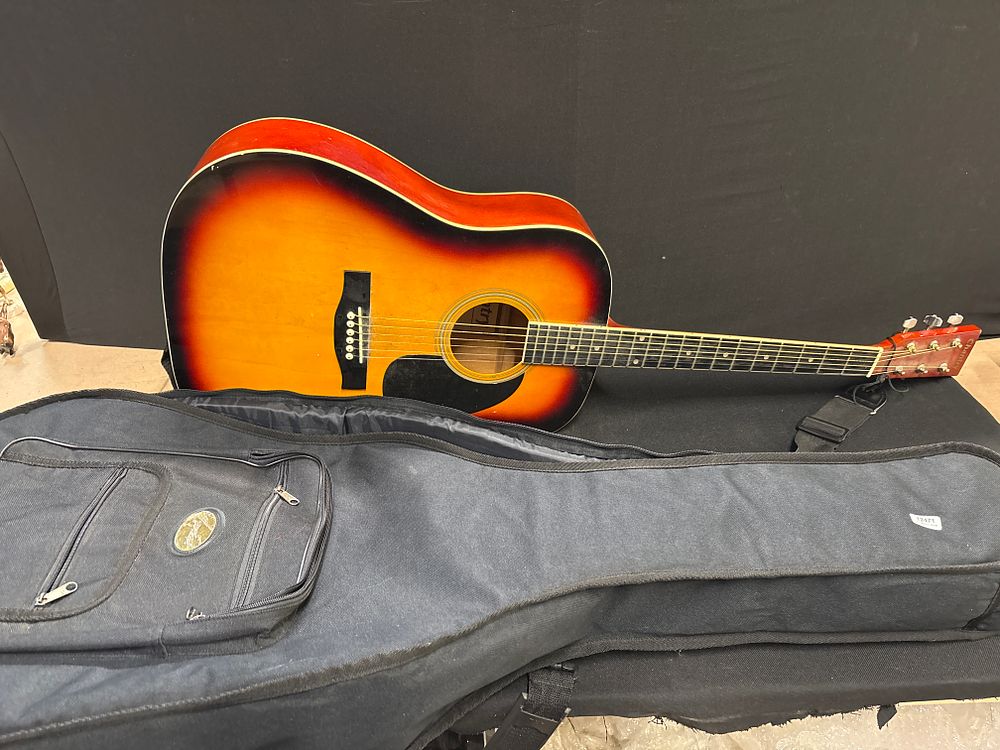 Lot 267: Chantry Model 3369 Full-Size Dreadnought Acoustic Guitar and Case