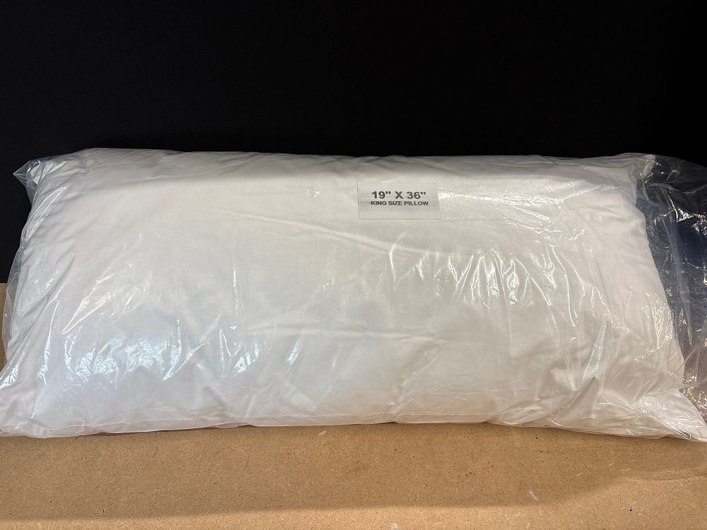 Lot 277: A New King Size Bed Pillow with Cotton Cover