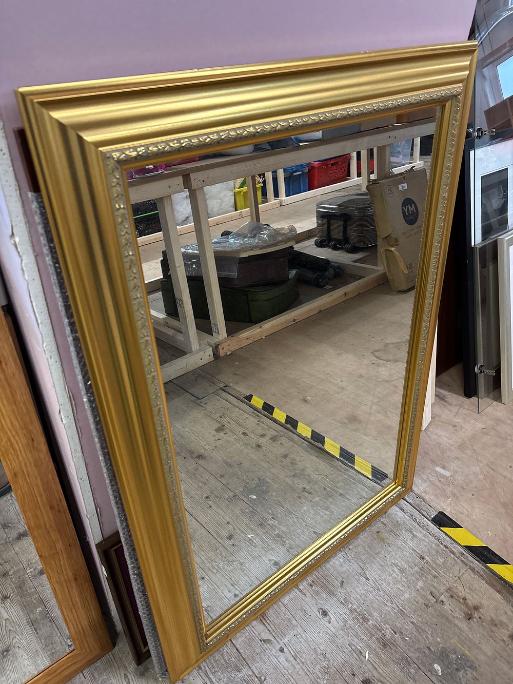 Lot 286: Large Gilt Framed Wall Mirror, French Empire Style, Contemporary